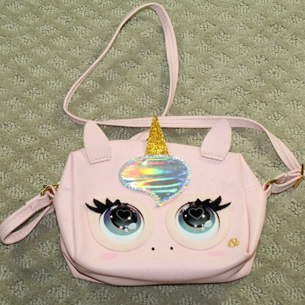 "Glamicorn" Unicorn Interactive Pet Kids Animated Talking Pink Crossbody Purse